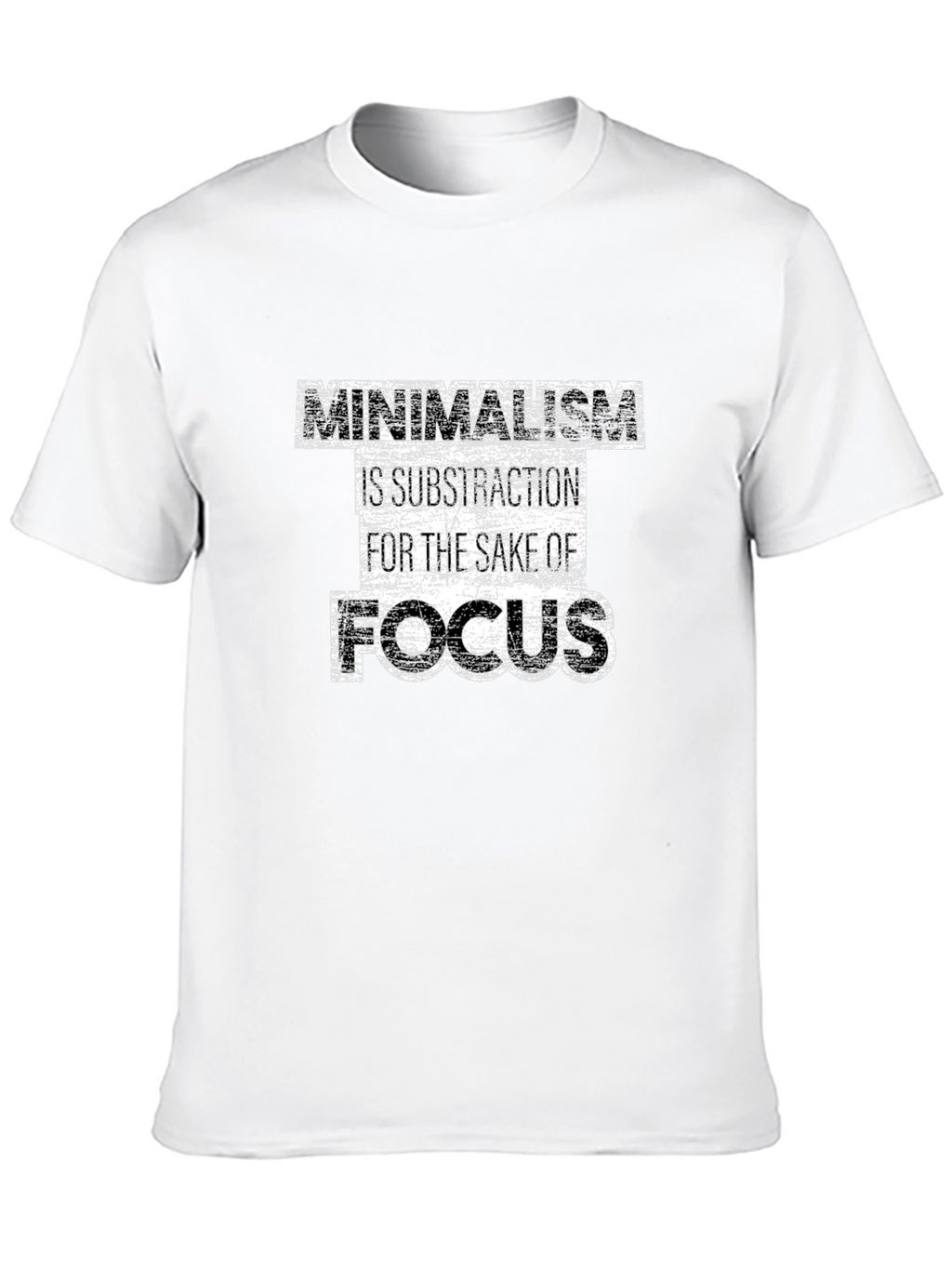Minimalism Focus Graphic Tee - Black Casual Shirt