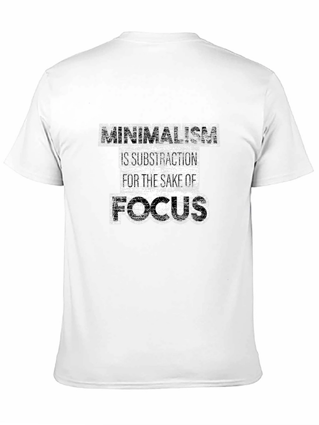 Minimalism Focus Graphic Tee - Black Casual Shirt