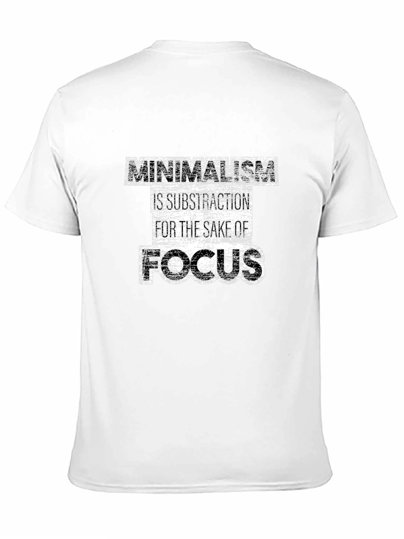 Minimalism Focus Graphic Tee - Black Casual Shirt