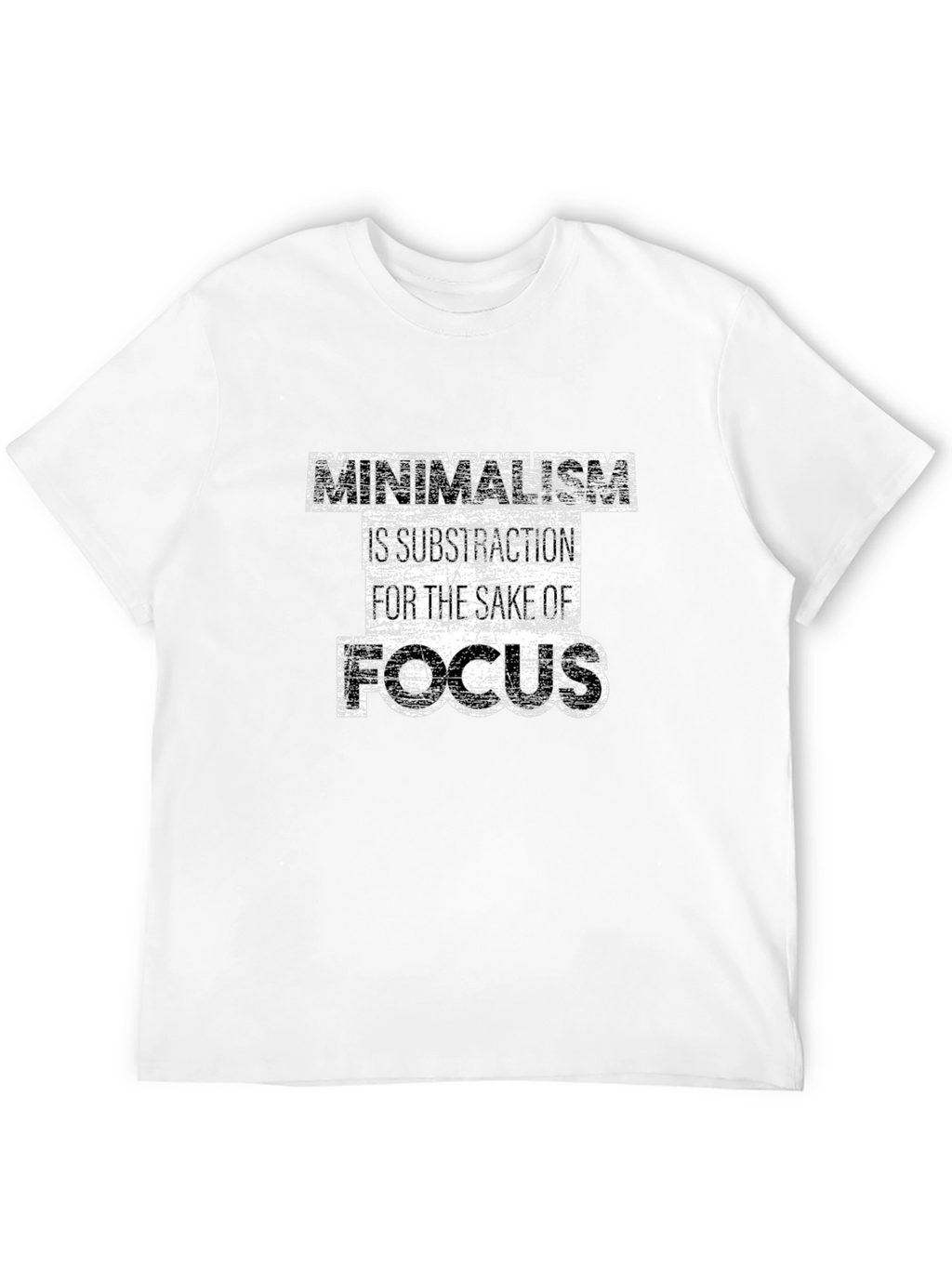 Minimalism Focus Graphic Tee - Black Casual Shirt