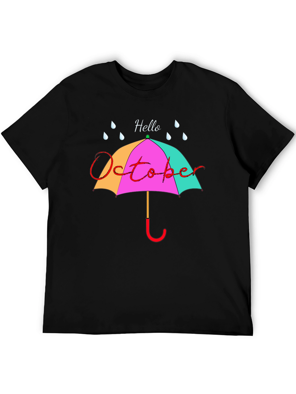 Hello October Umbrella Graphic Tee