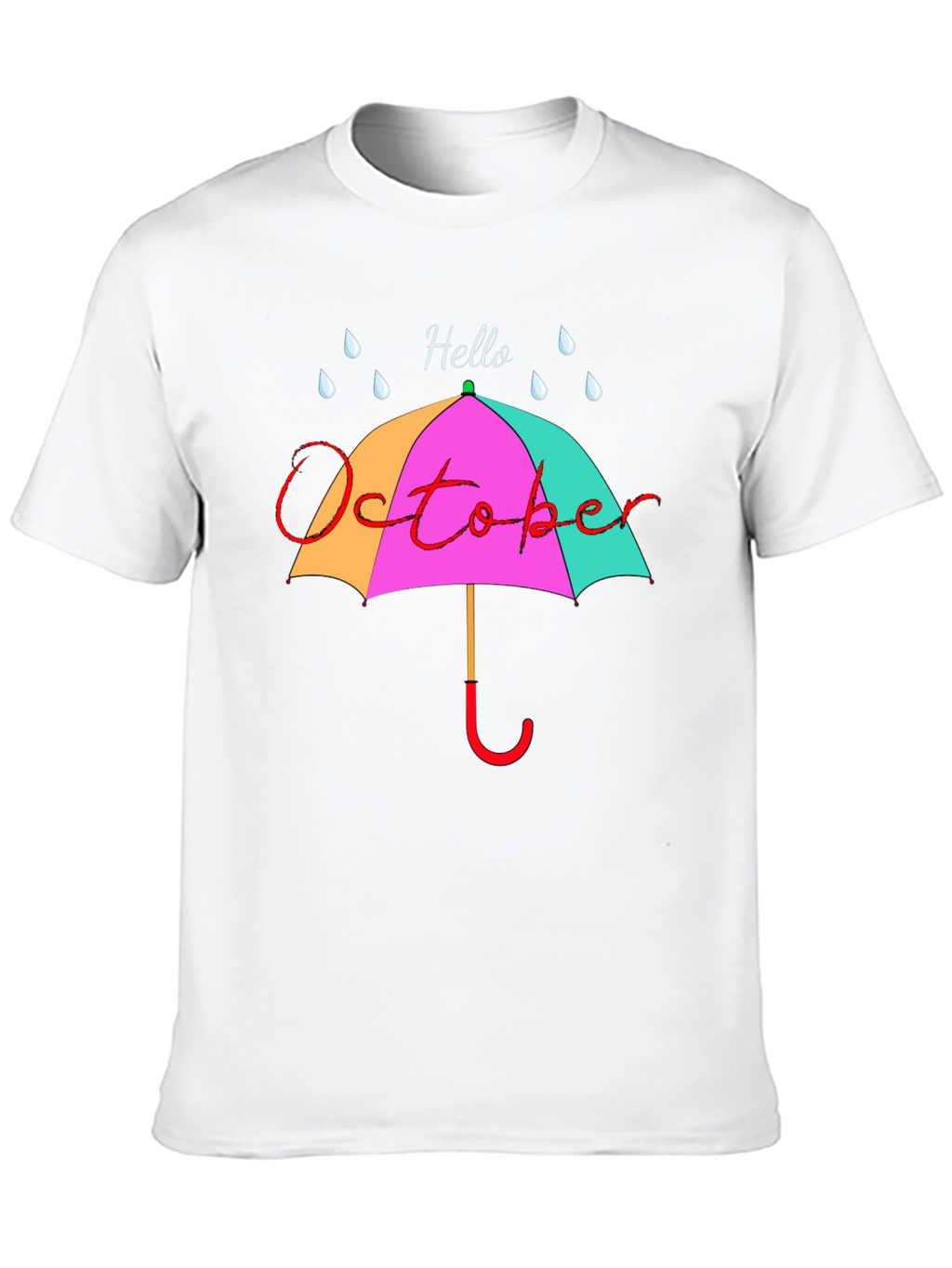 Hello October Umbrella Graphic Tee