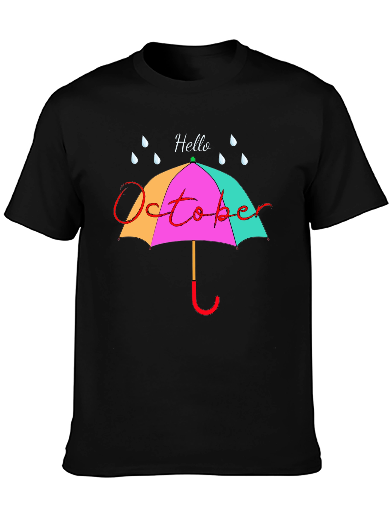 Hello October Umbrella Graphic Tee