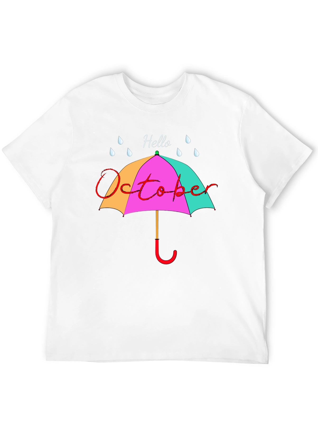 Hello October Umbrella Graphic Tee