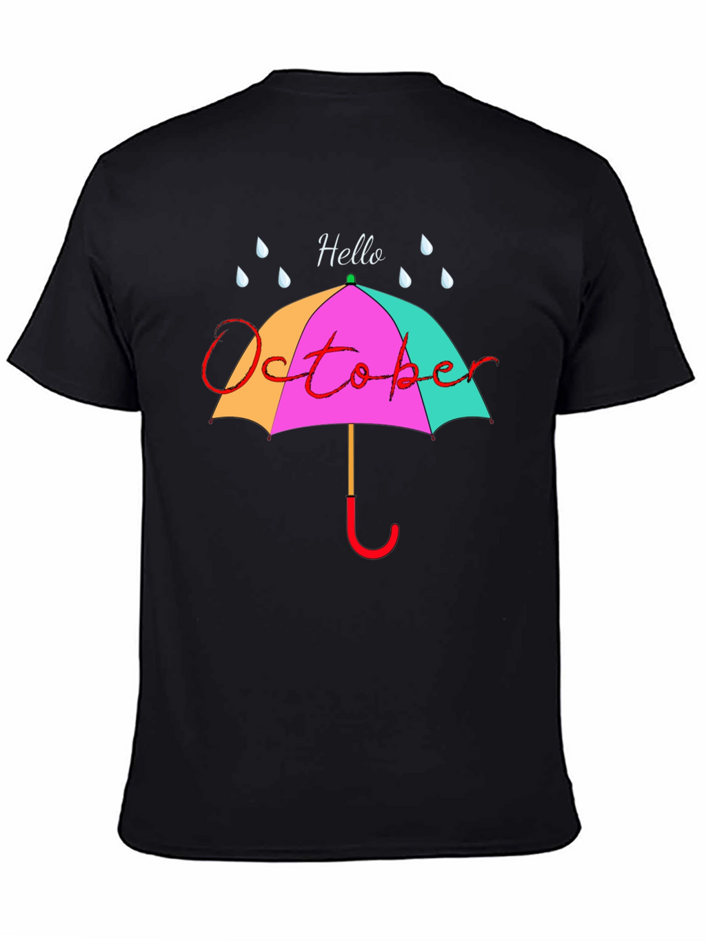 Hello October Umbrella Graphic Tee