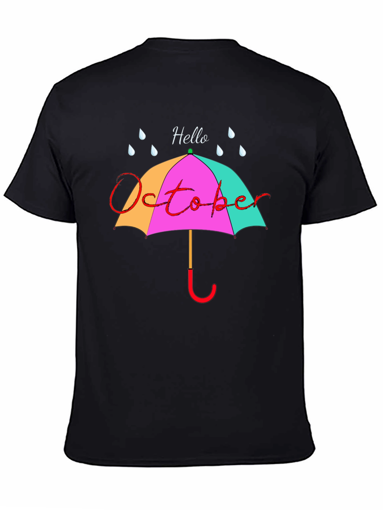 Hello October Umbrella Graphic Tee
