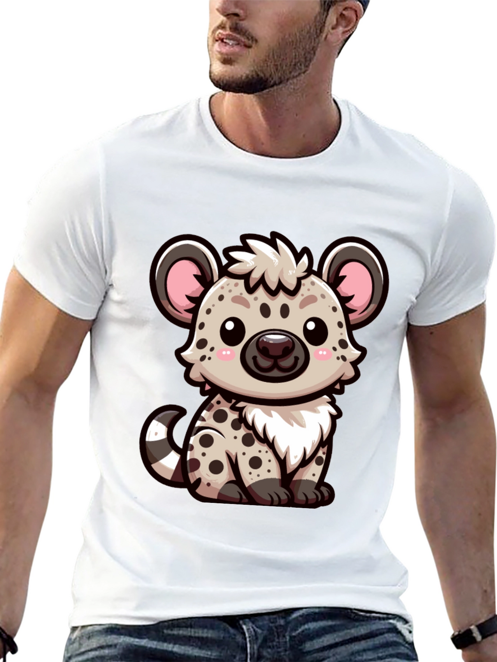 Cute Hyena Graphic Tee - Soft Cotton Blend