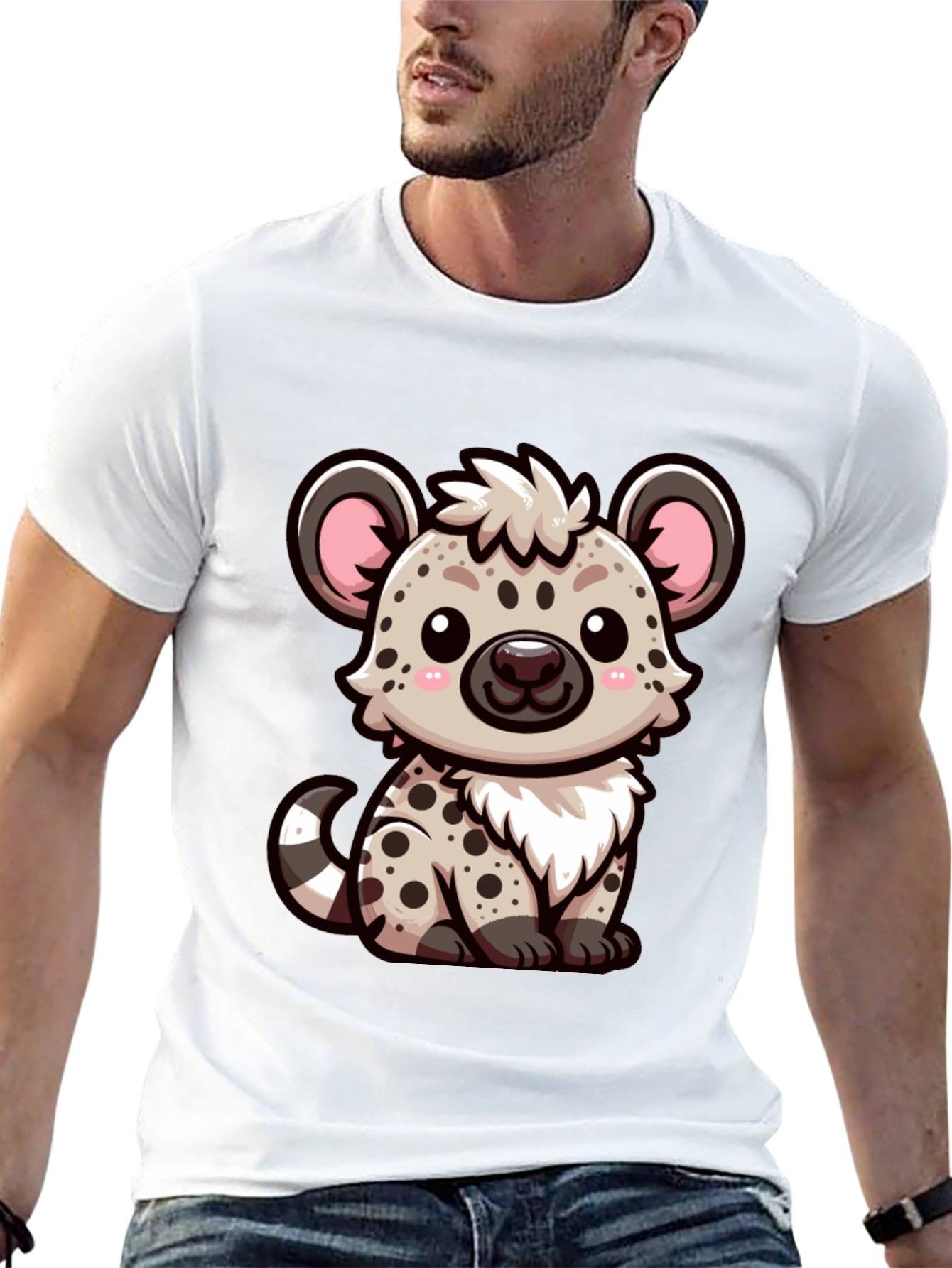 Cute Hyena Graphic Tee - Soft Cotton Blend
