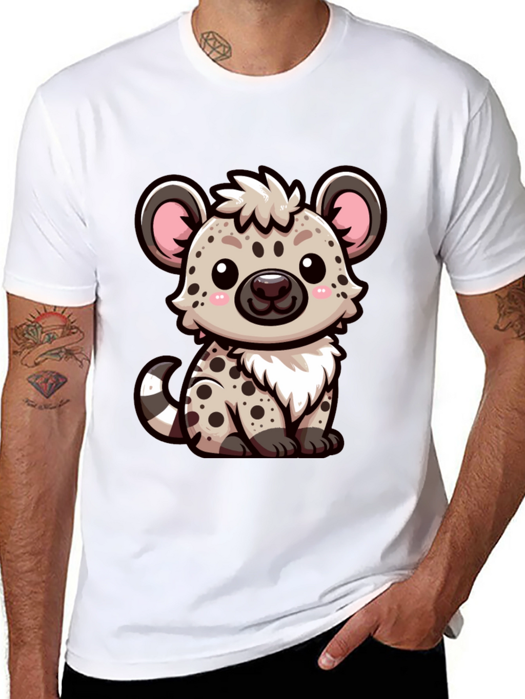 Cute Hyena Graphic Tee - Soft Cotton Blend