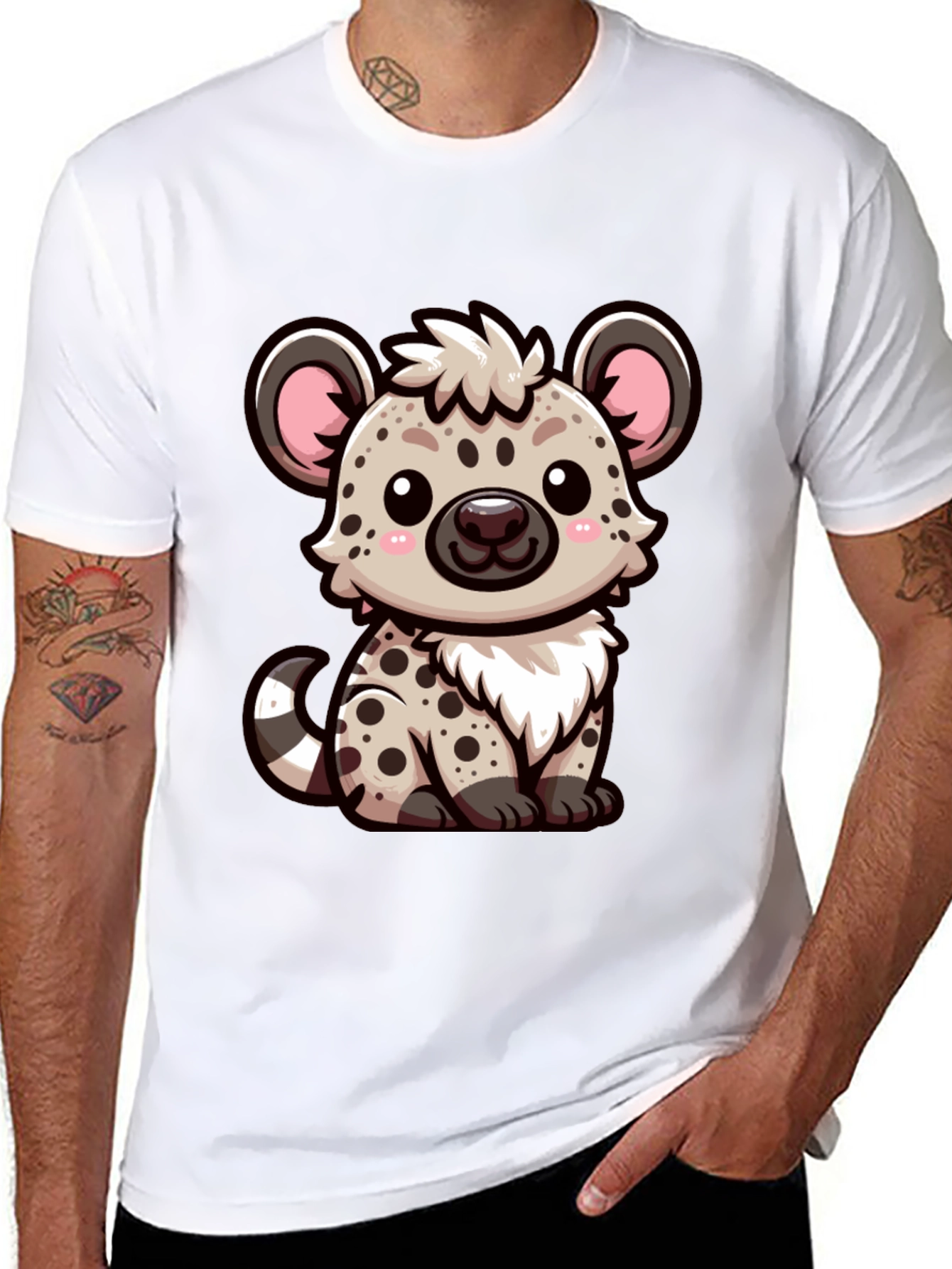 Cute Hyena Graphic Tee - Soft Cotton Blend