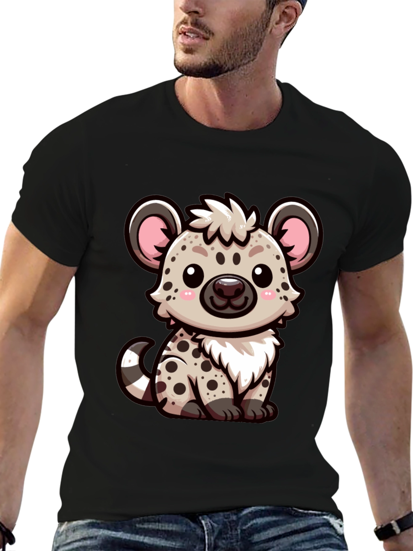 Cute Hyena Graphic Tee - Soft Cotton Blend