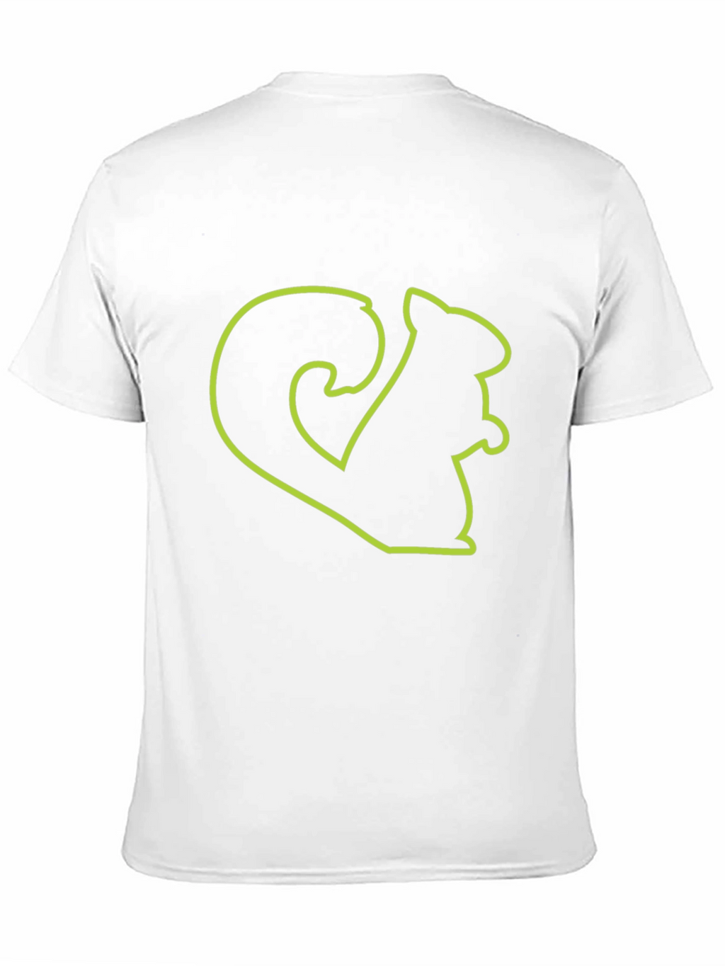 Squirrel Outline Graphic Tee - Black