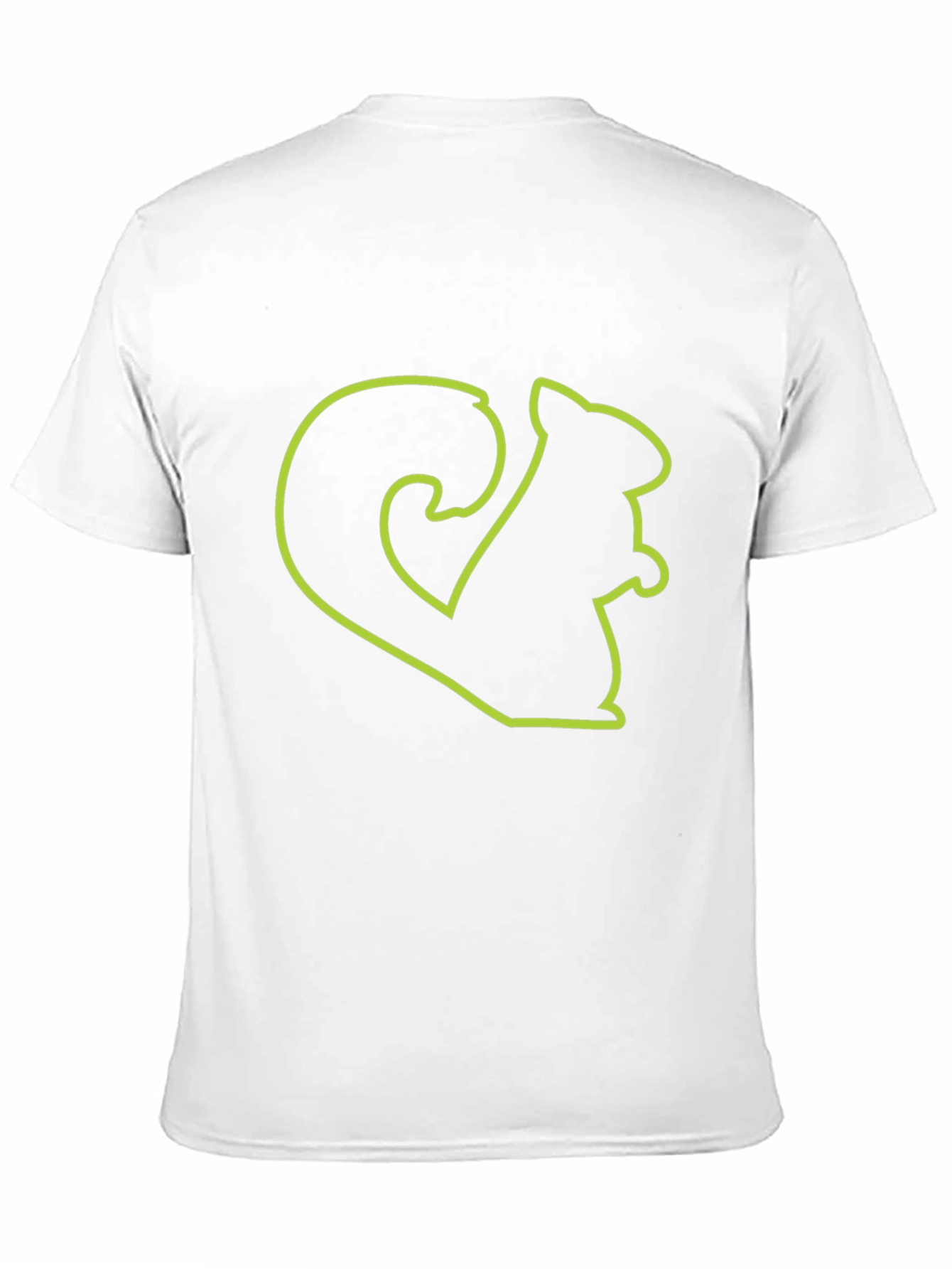 Squirrel Outline Graphic Tee - Black