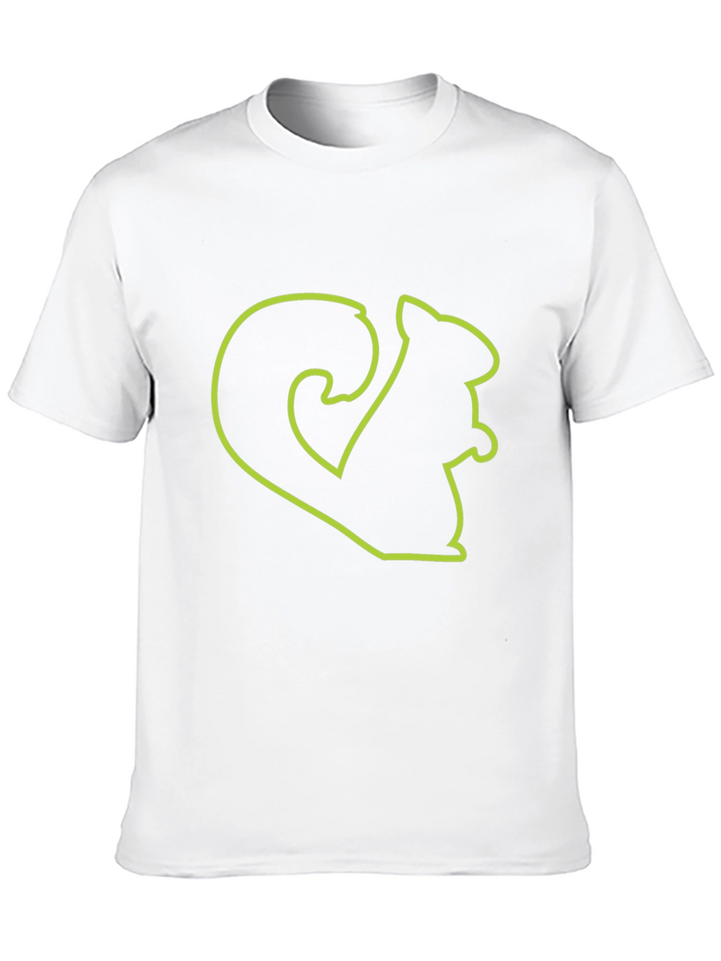 Squirrel Outline Graphic Tee - Black