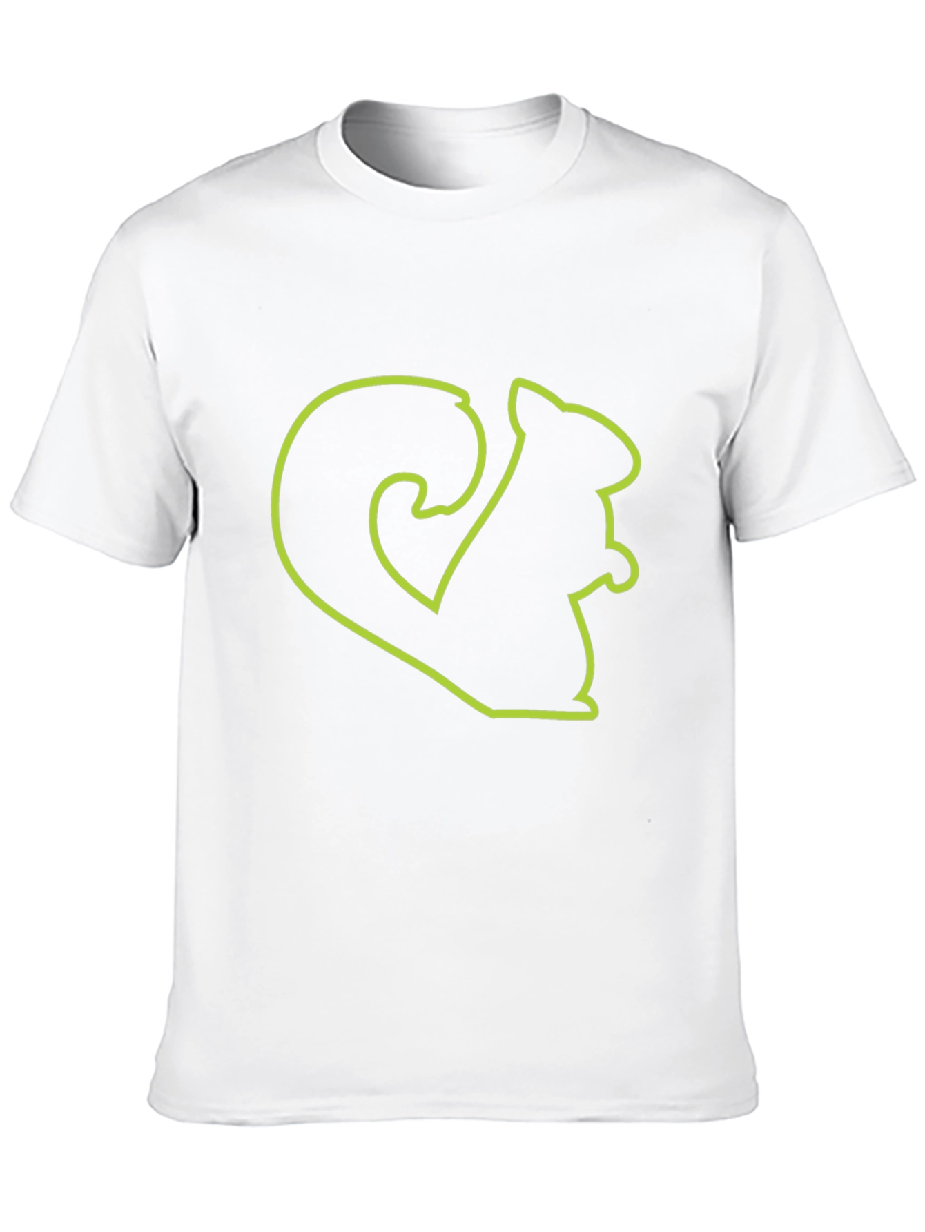 Squirrel Outline Graphic Tee - Black