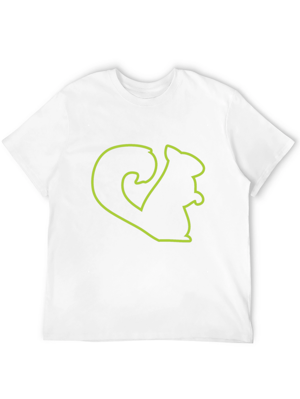 Squirrel Outline Graphic Tee - Black