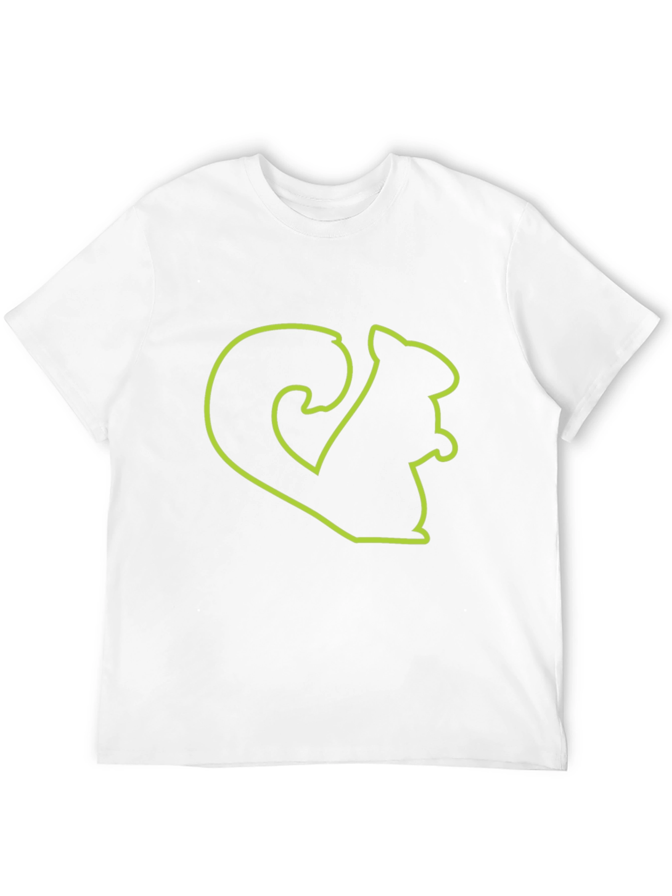 Squirrel Outline Graphic Tee - Black