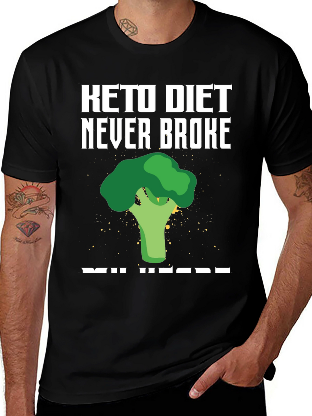 Keto Diet Broccoli Graphic T-Shirt