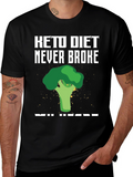 Keto Diet Broccoli Graphic T-Shirt