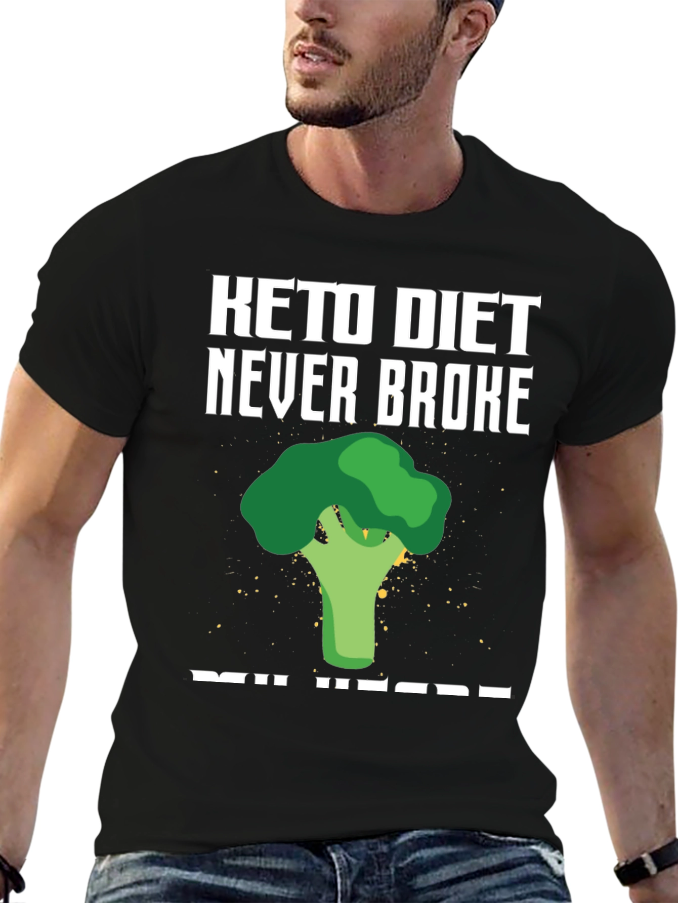 Keto Diet Broccoli Graphic T-Shirt