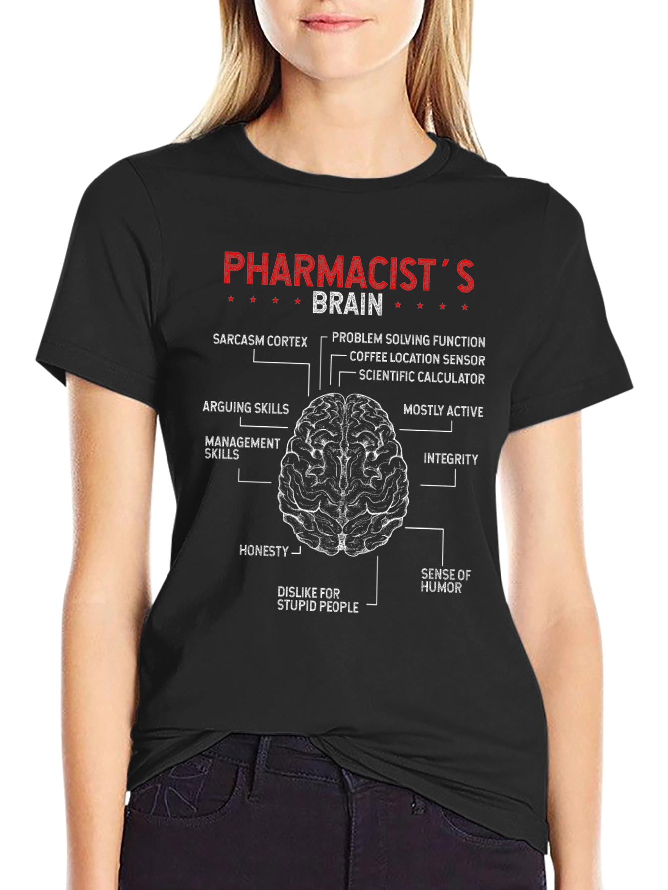 Pharmacists Brain T-Shirt - Funny Anatomy Tee