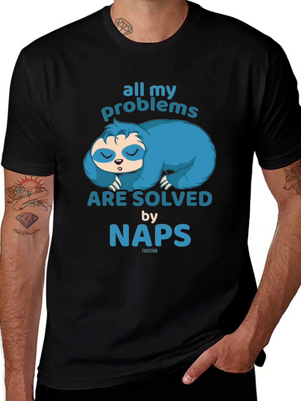 Funny Sloth Naps T-Shirt - All My Problems Solved