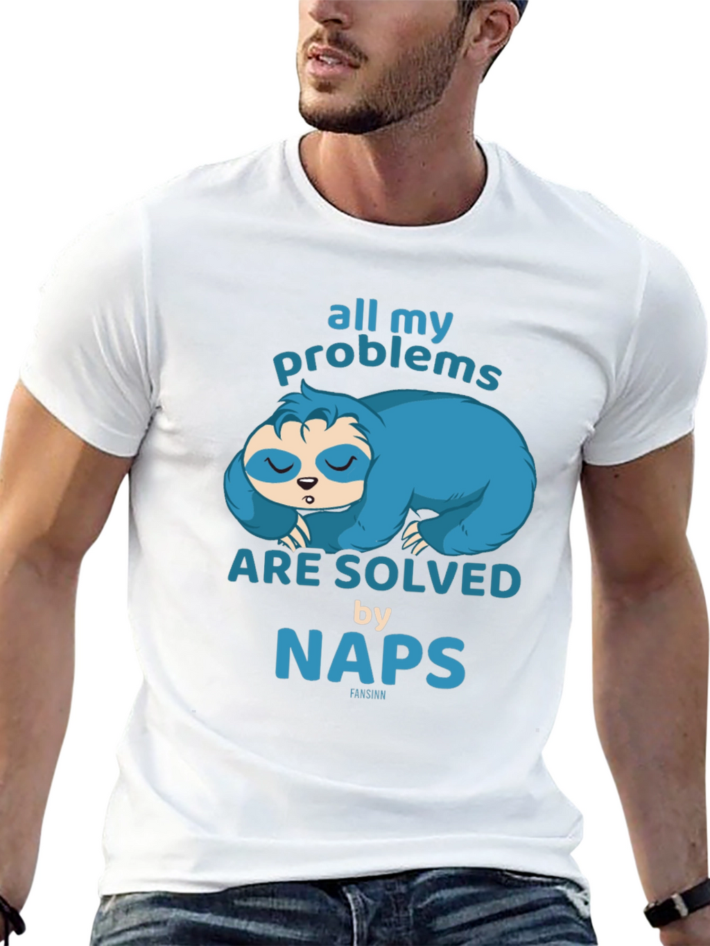 Funny Sloth Naps T-Shirt - All My Problems Solved