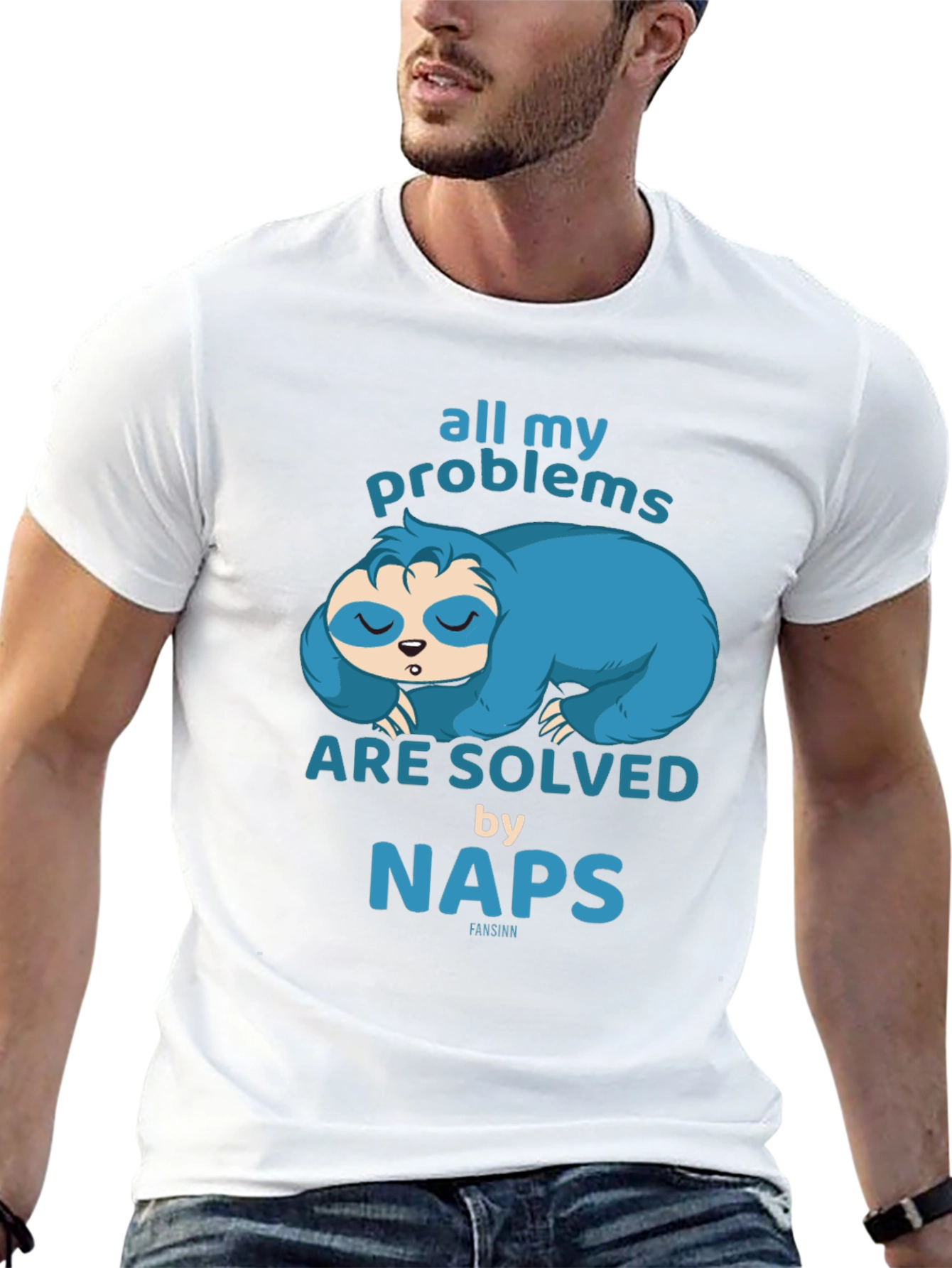 Funny Sloth Naps T-Shirt - All My Problems Solved