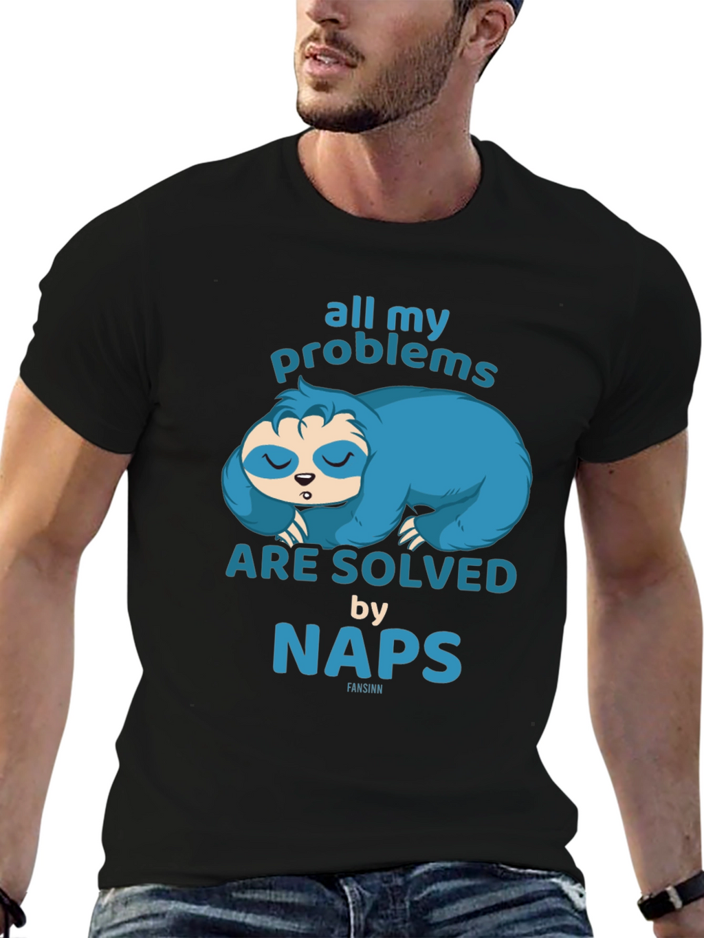 Funny Sloth Naps T-Shirt - All My Problems Solved