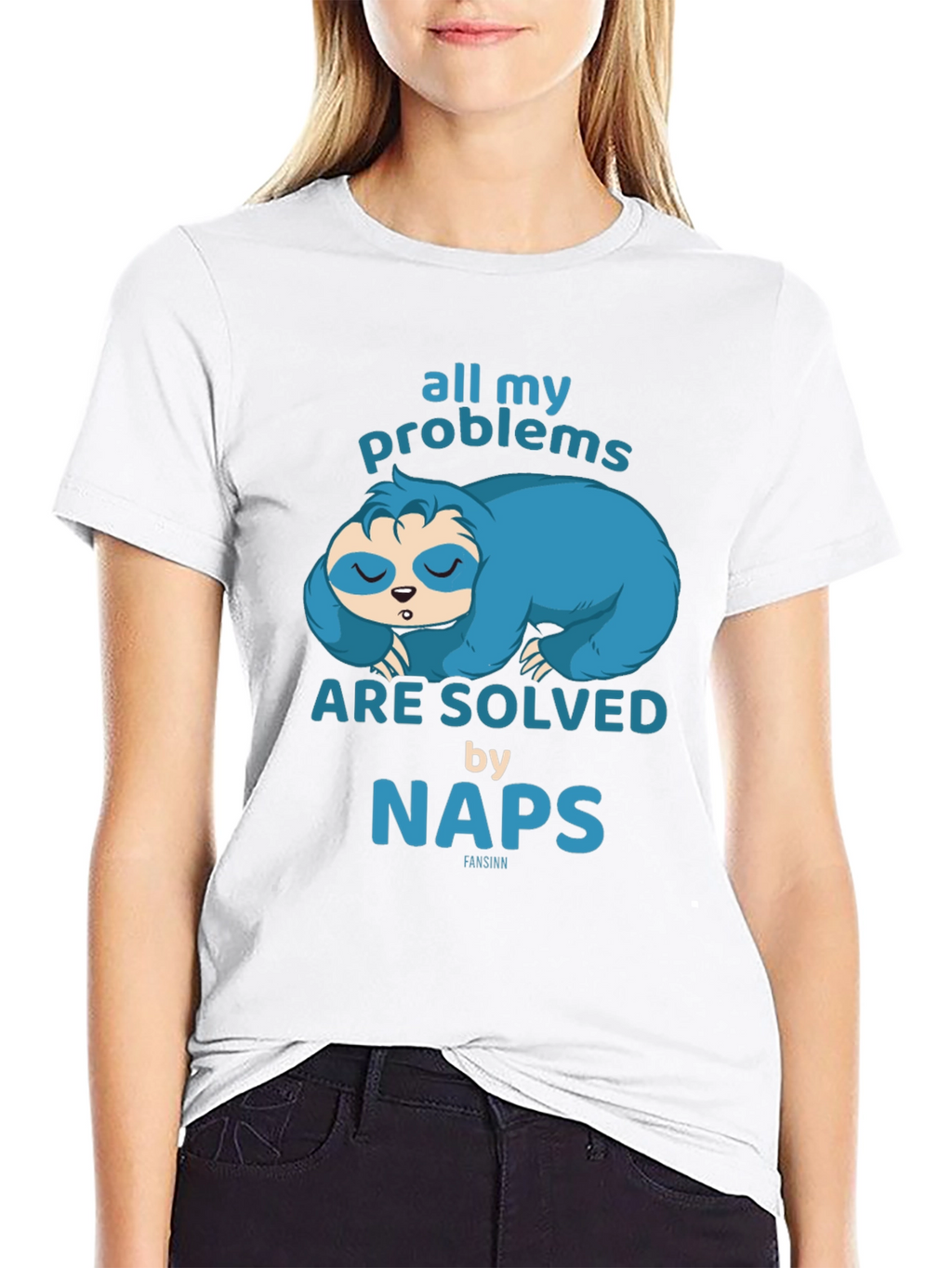 Funny Sloth Naps T-Shirt - All My Problems Solved