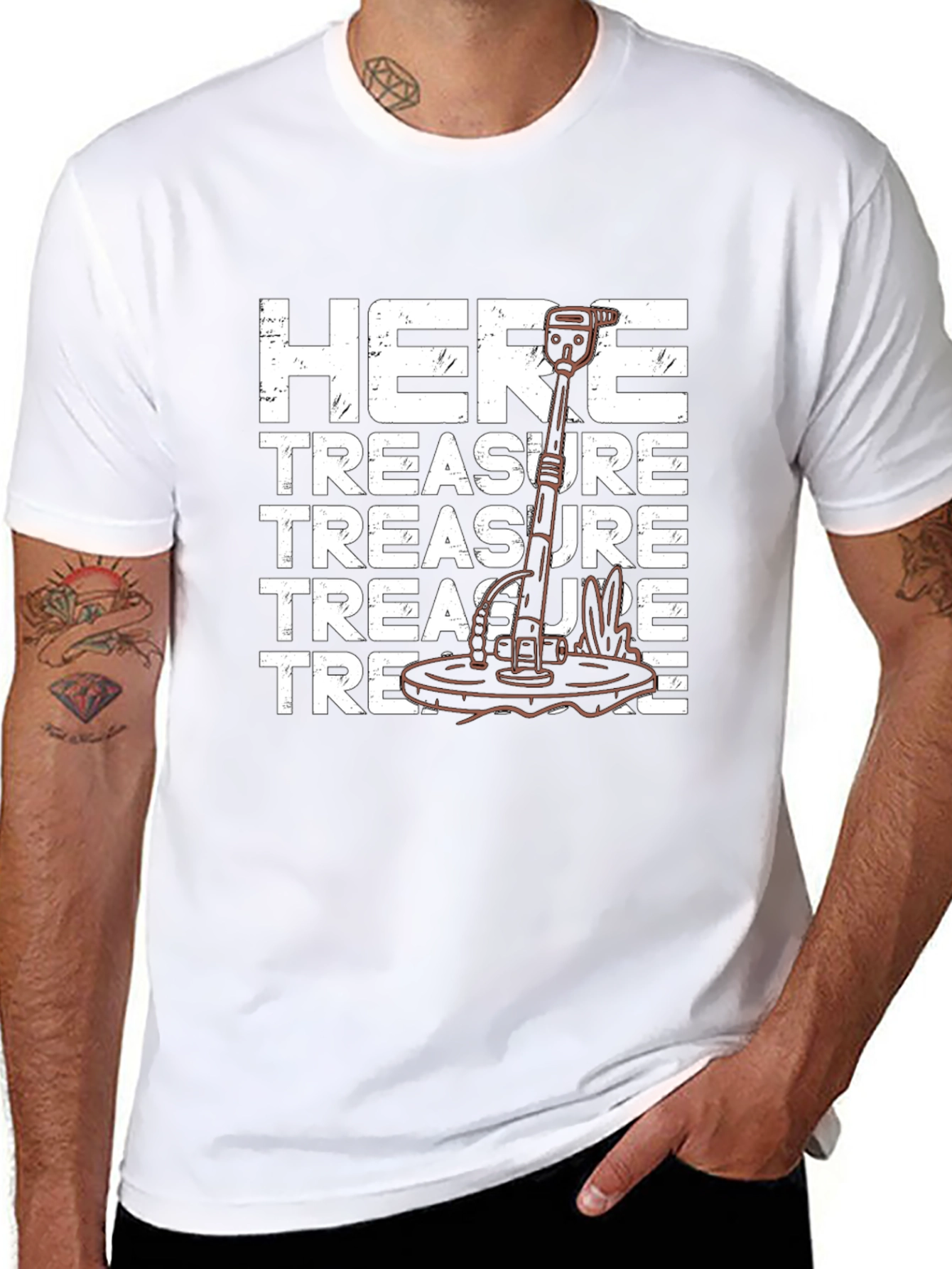 Treasure Here Metal Detector T-Shirt