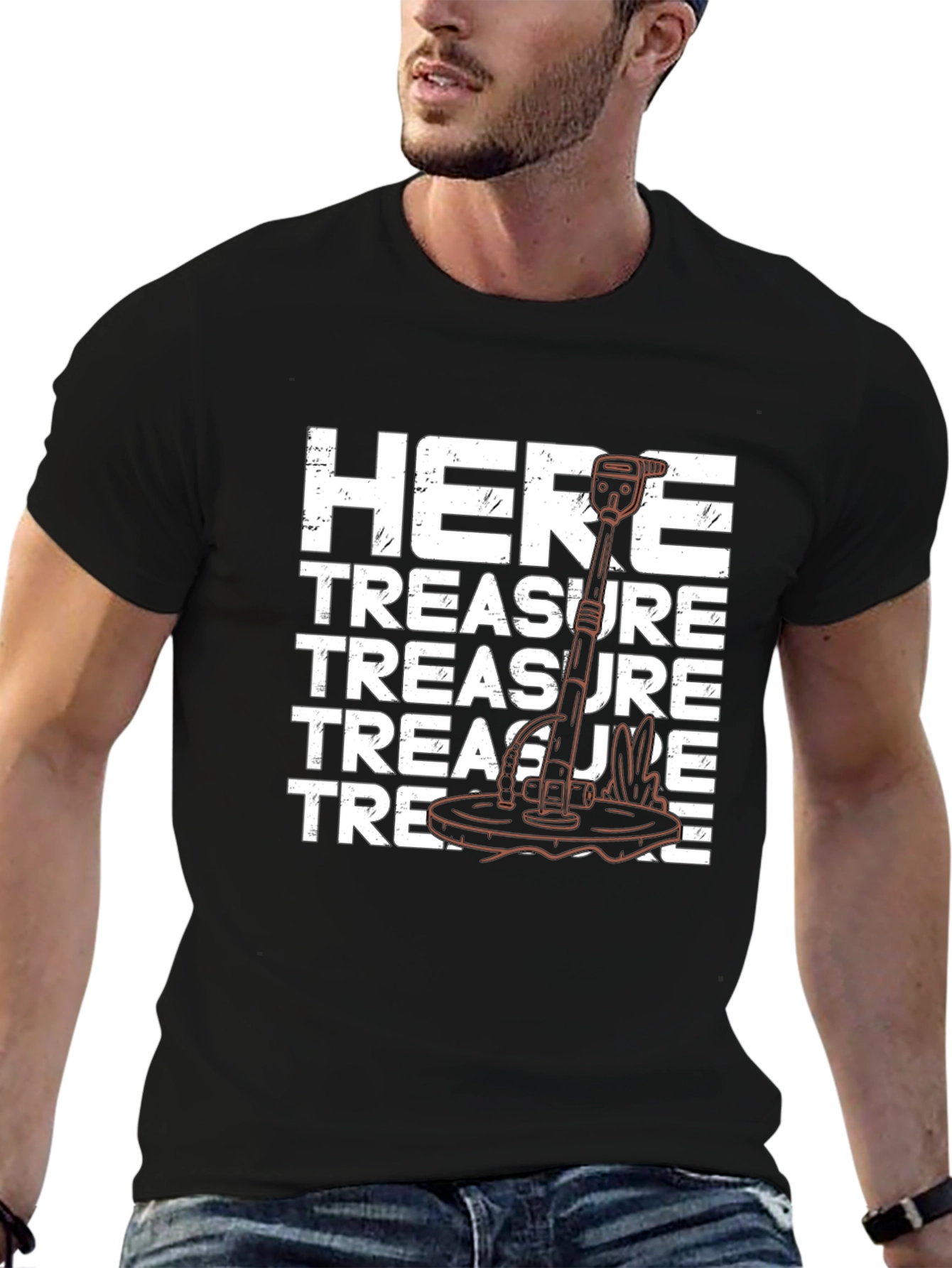 Treasure Here Metal Detector T-Shirt