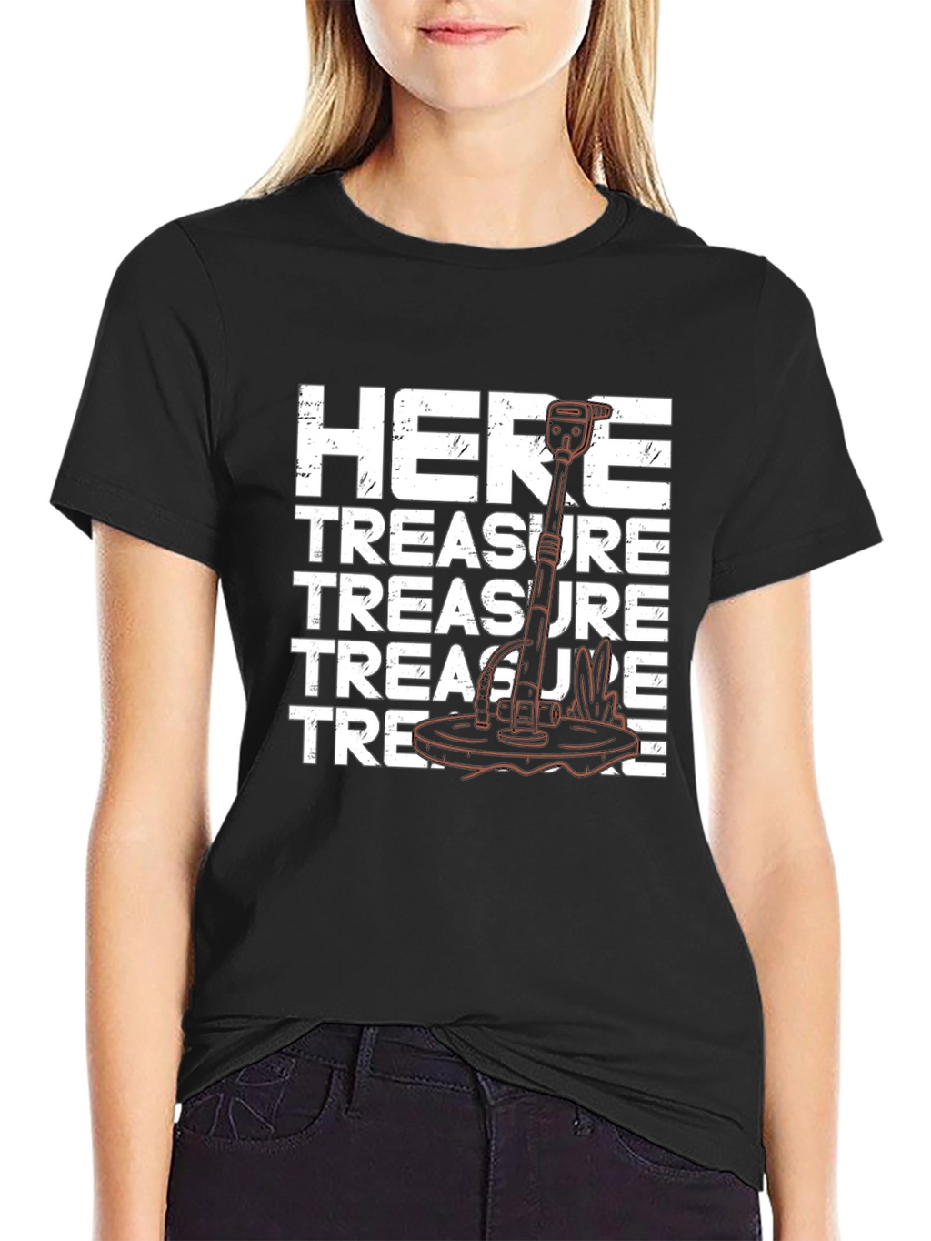 Treasure Here Metal Detector T-Shirt