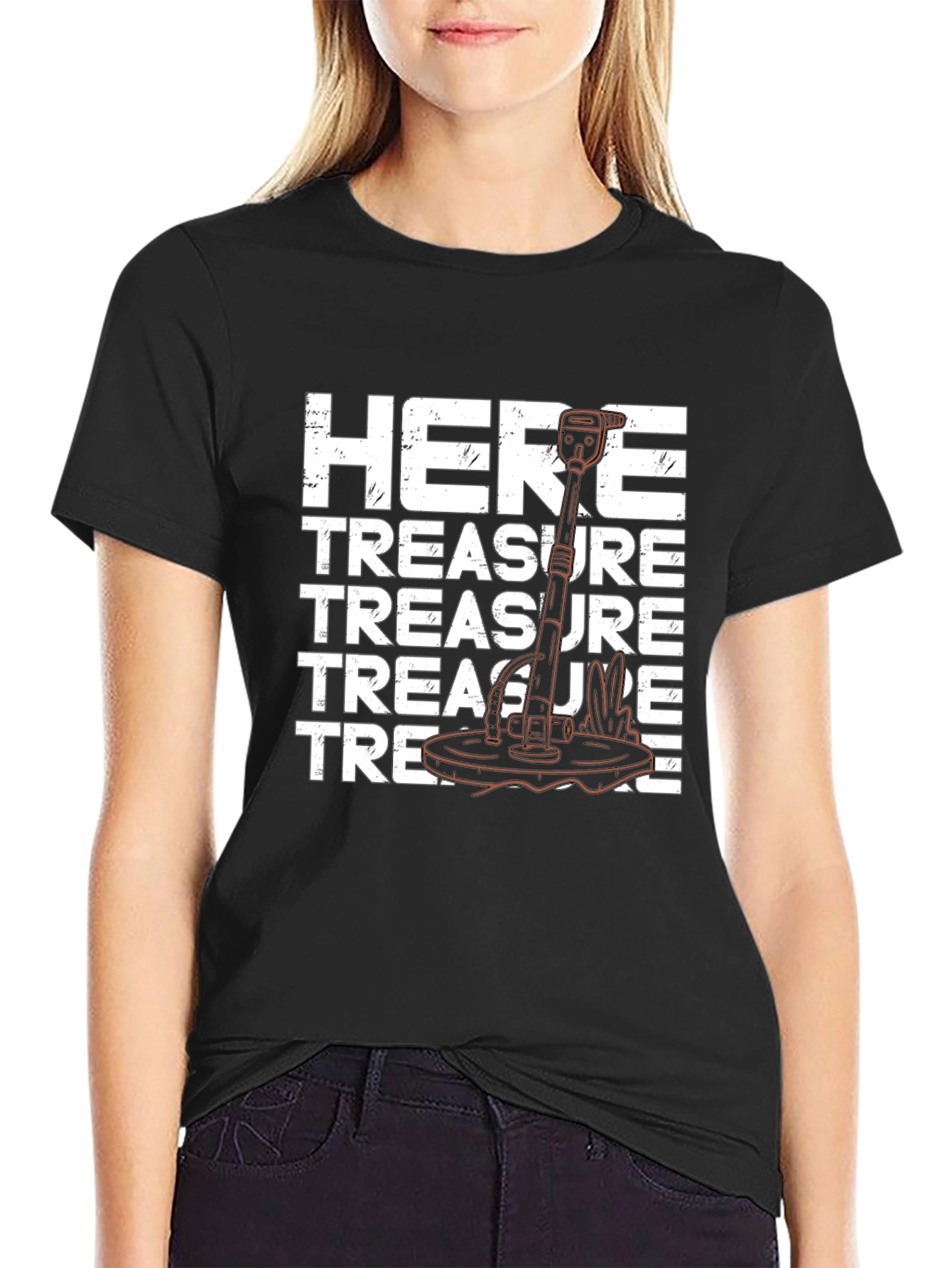 Treasure Here Metal Detector T-Shirt