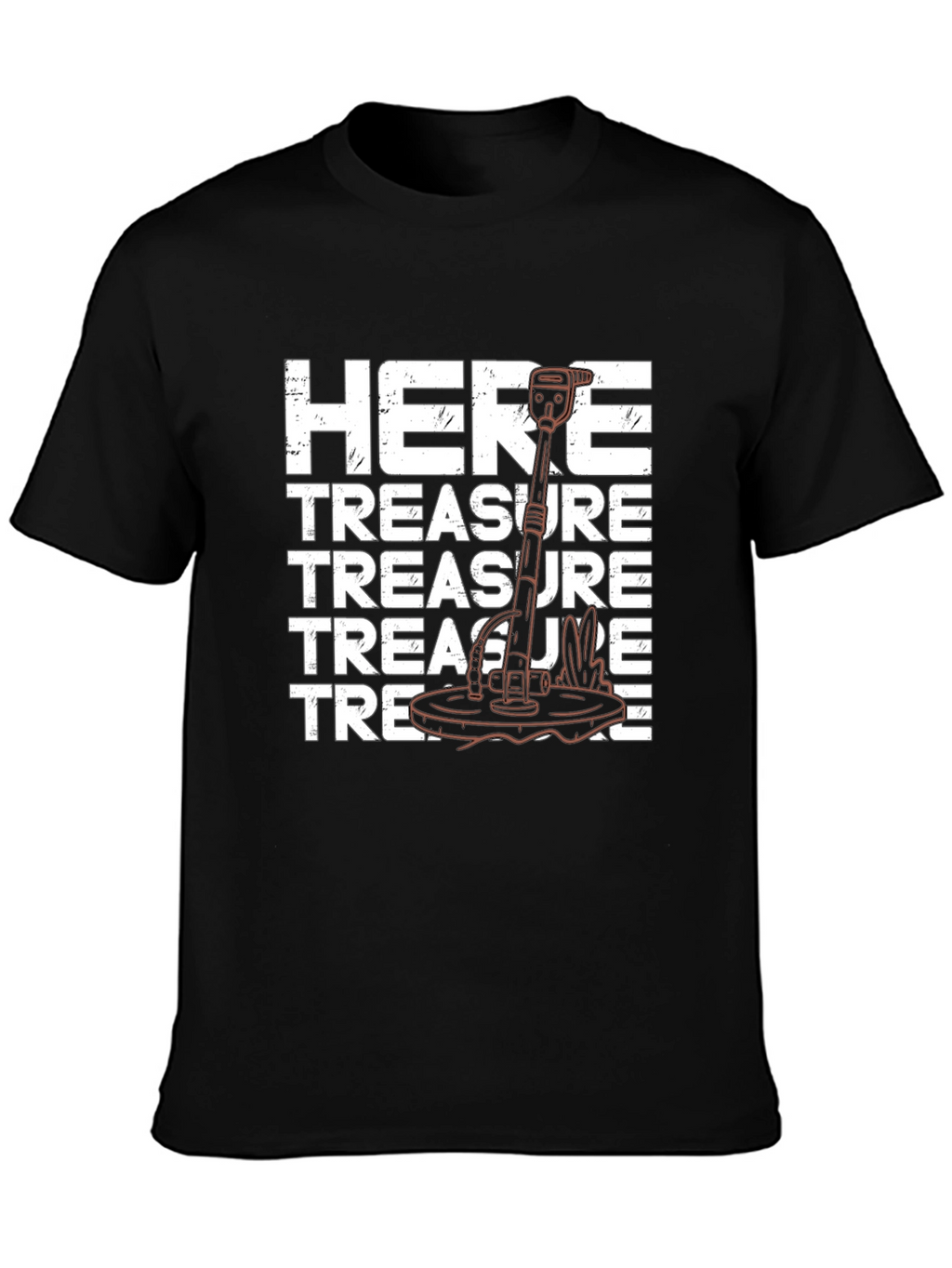 Treasure Here Metal Detector T-Shirt
