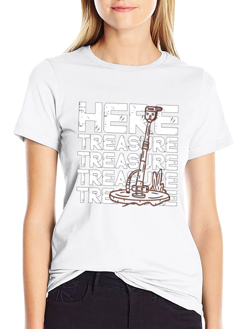 Treasure Here Metal Detector T-Shirt