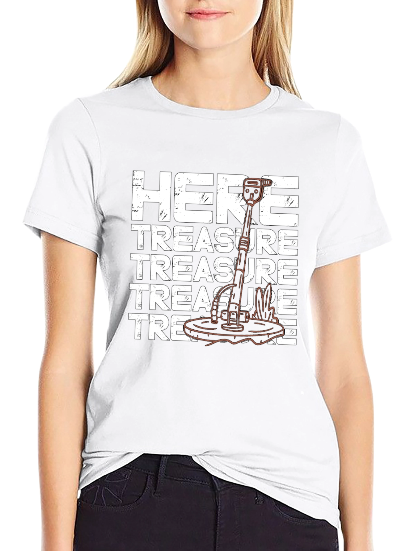 Treasure Here Metal Detector T-Shirt