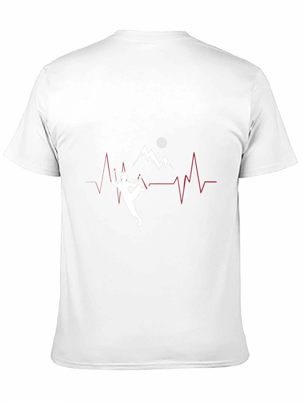 Climbing Heartbeat T-Shirt - Black Graphic Tee