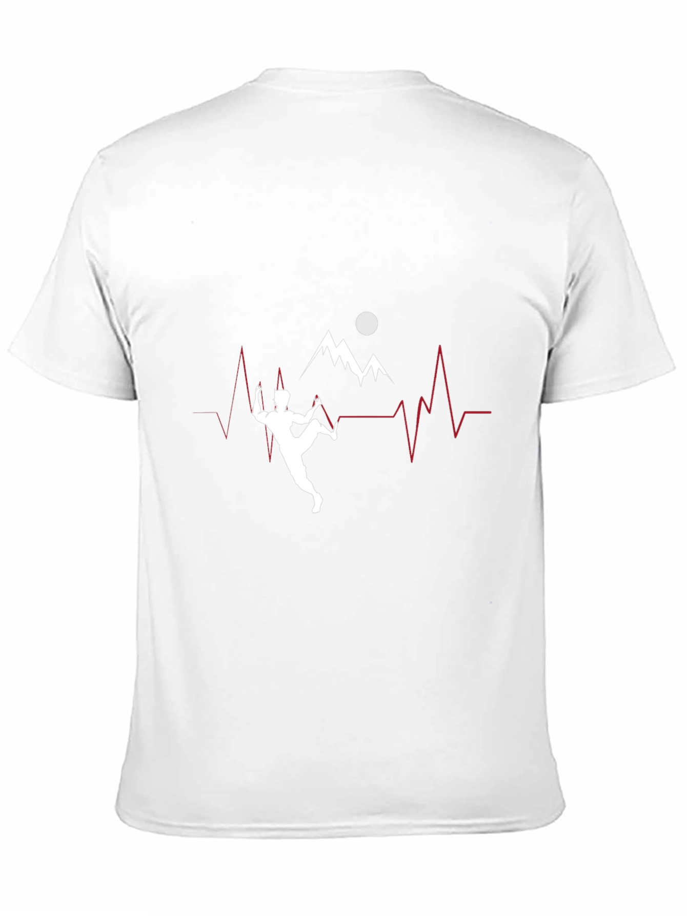 Climbing Heartbeat T-Shirt - Black Graphic Tee