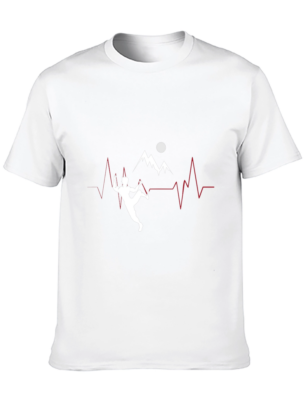 Climbing Heartbeat T-Shirt - Black Graphic Tee