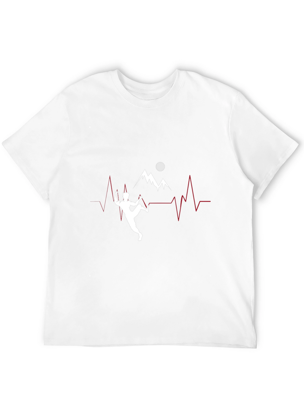 Climbing Heartbeat T-Shirt - Black Graphic Tee