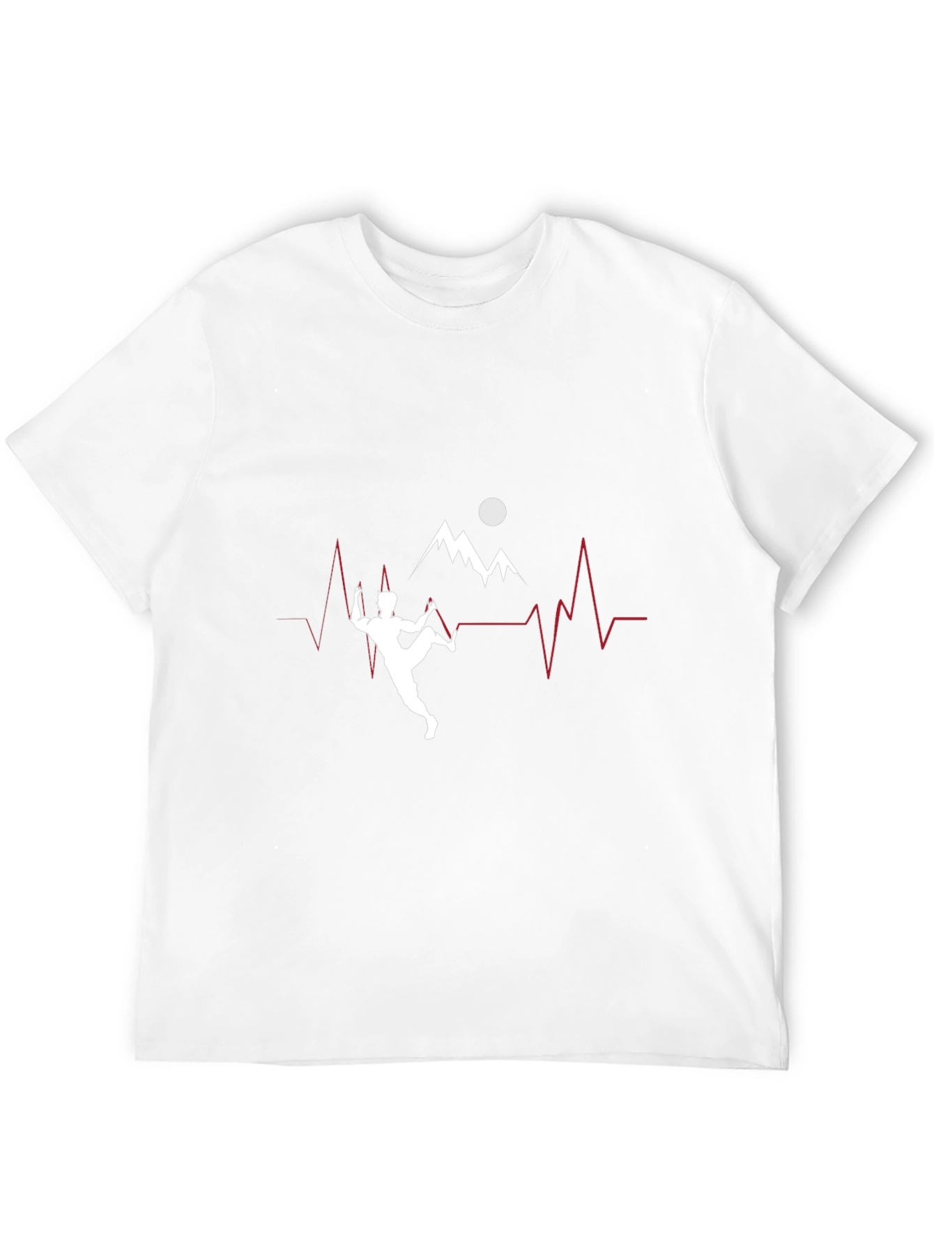 Climbing Heartbeat T-Shirt - Black Graphic Tee