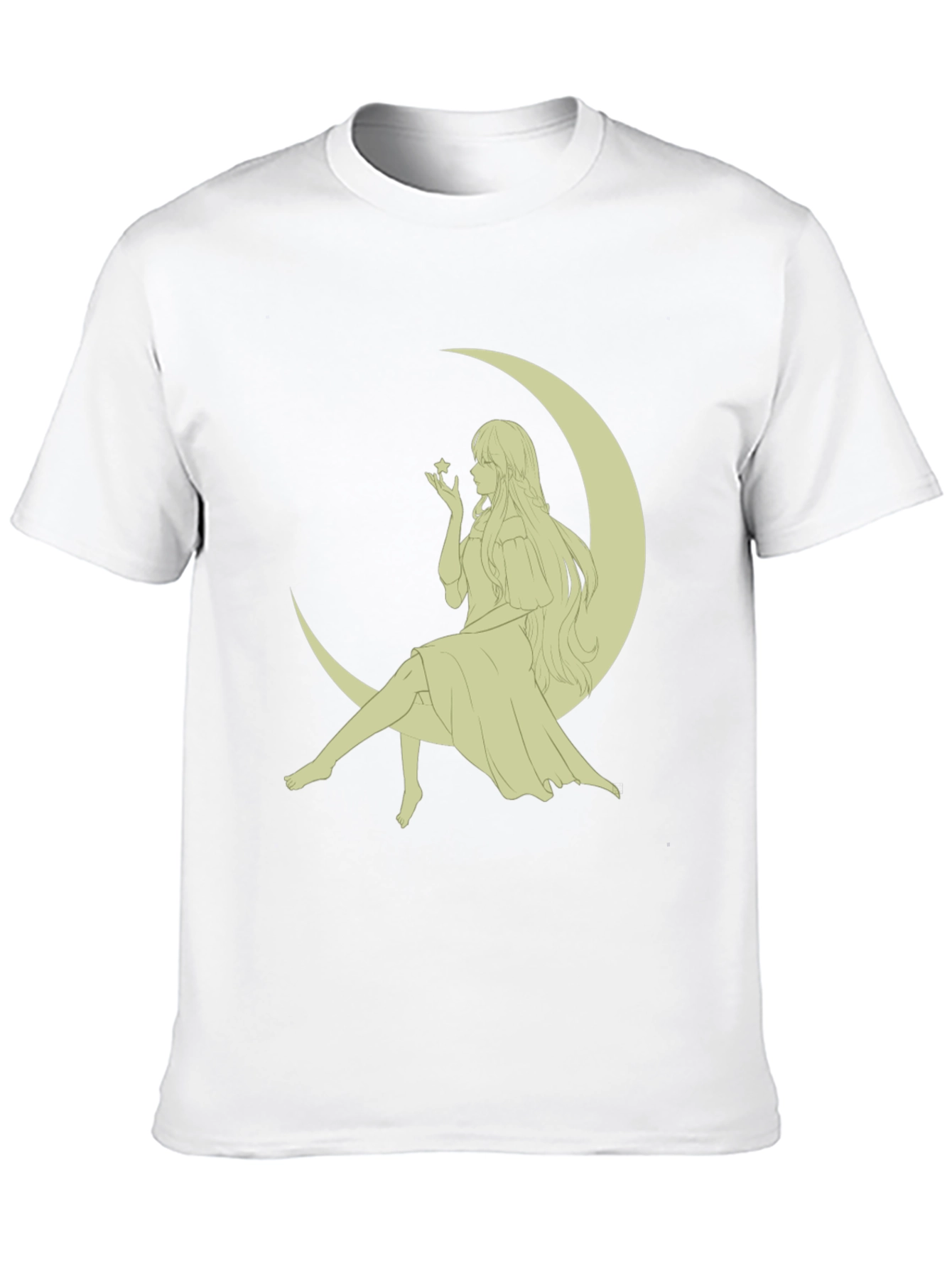 Moon Maiden Graphic Tee - Black Cotton Blend