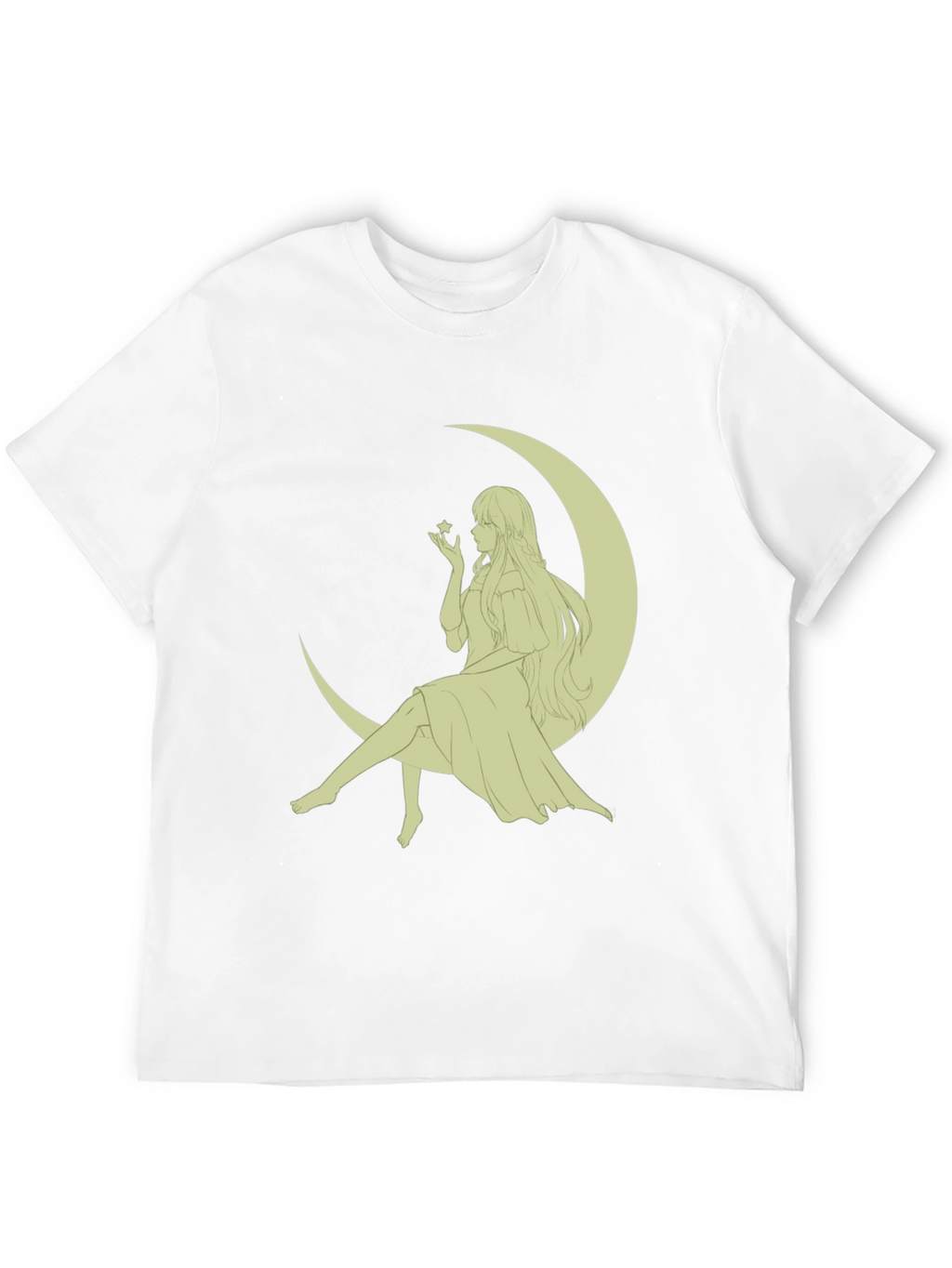 Moon Maiden Graphic Tee - Black Cotton Blend