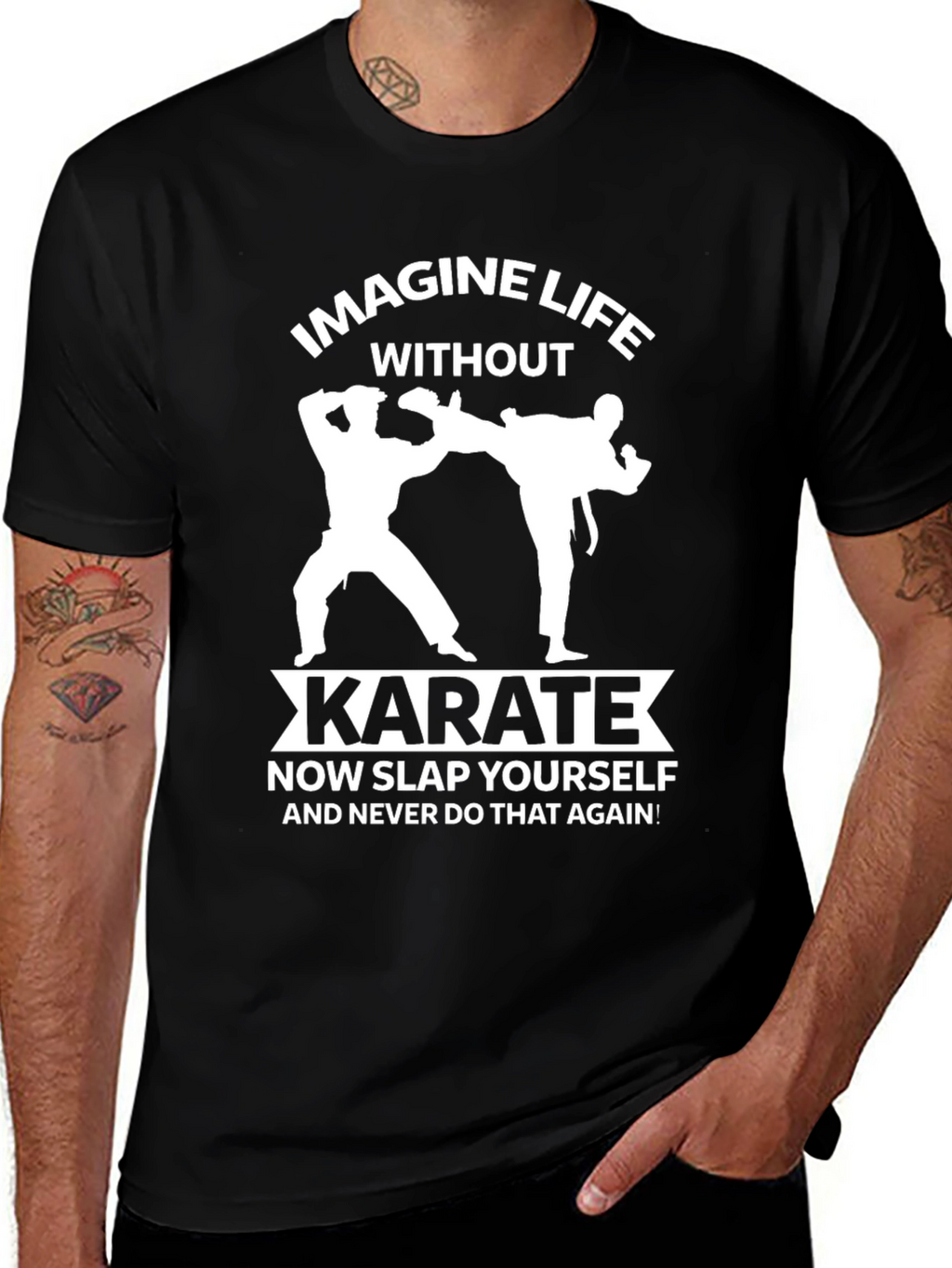Imagine Life Without Karate T-Shirt Funny Martial Arts Tee