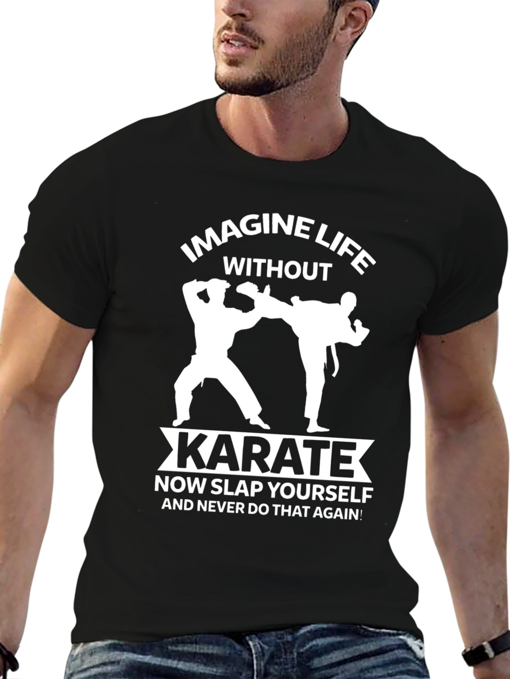Imagine Life Without Karate T-Shirt Funny Martial Arts Tee
