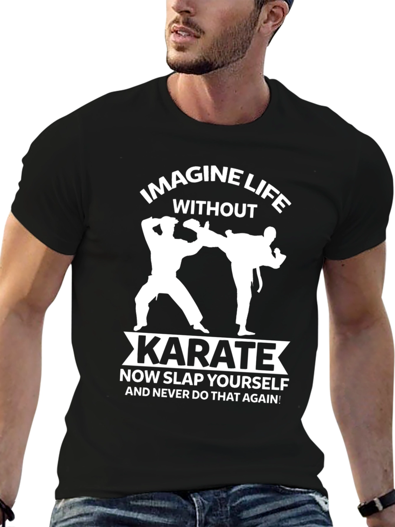 Imagine Life Without Karate T-Shirt Funny Martial Arts Tee