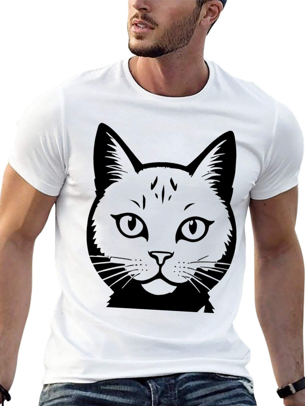 Black Cat Graphic Tee - Unisex Fashion Top