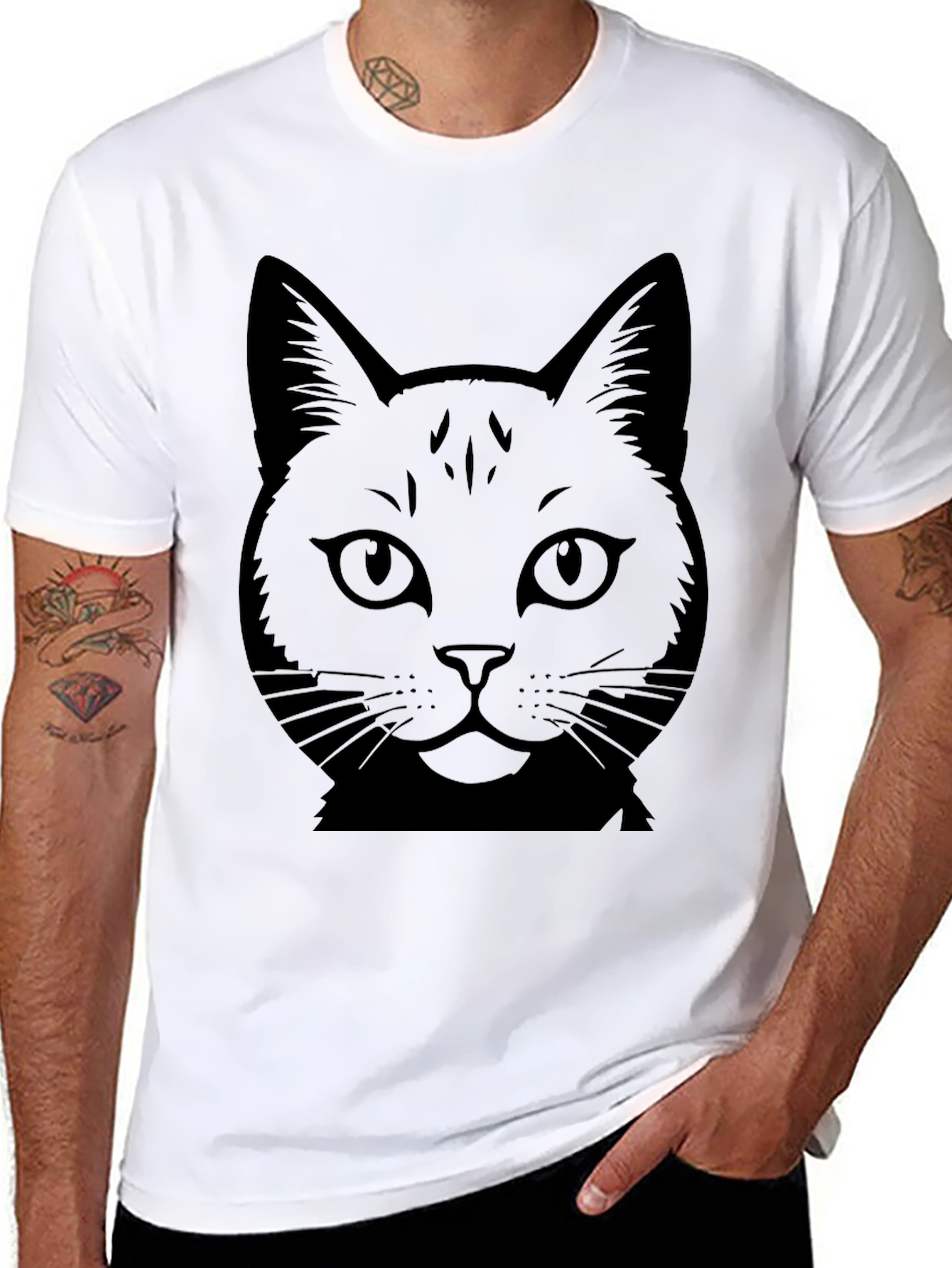 Black Cat Graphic Tee - Unisex Fashion Top