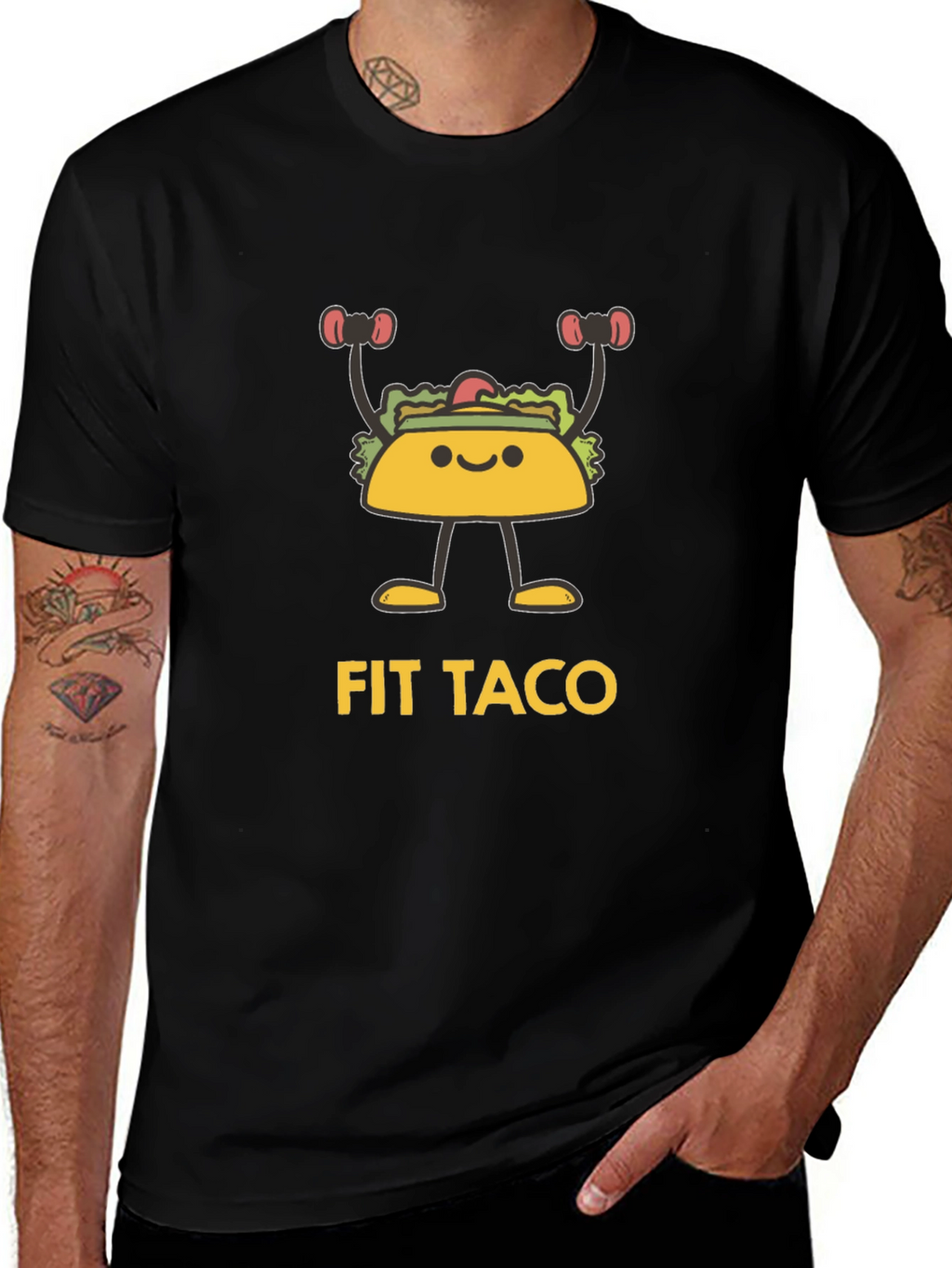 Fit Taco Graphic T-Shirt - Black